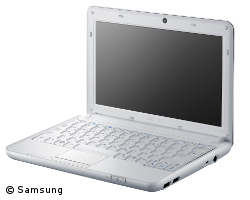 Das Samsung-Netbook N130 wiegt nur 1,26 Kilogramm